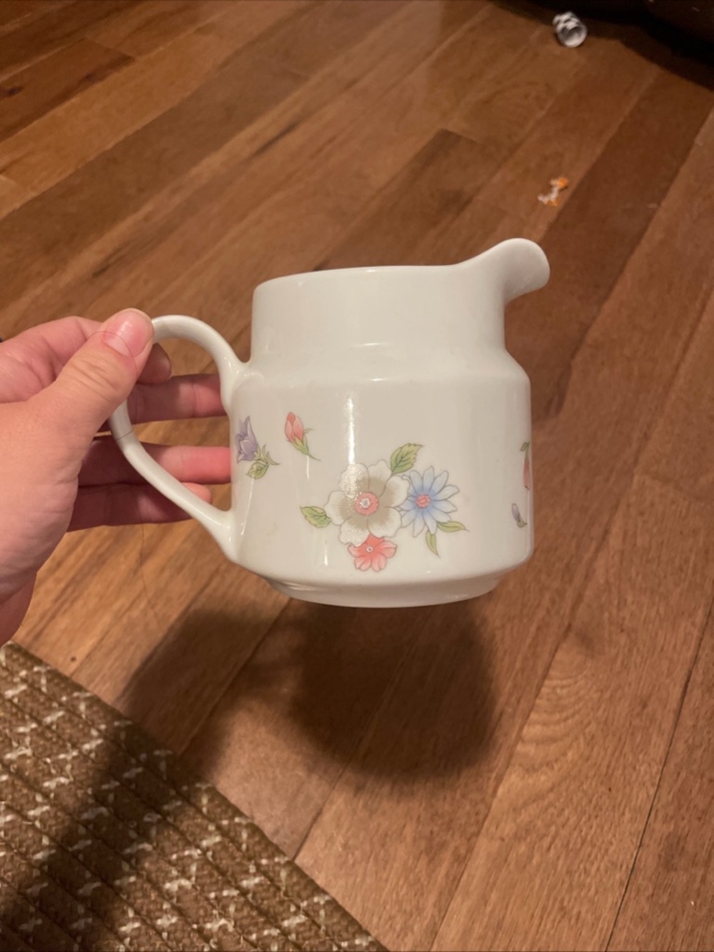 Vintage 1989 Floral Creamer / Gravy Pitcher by F.T.D.A Especially For You Japan
